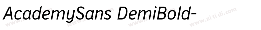 AcademySans DemiBold字体转换